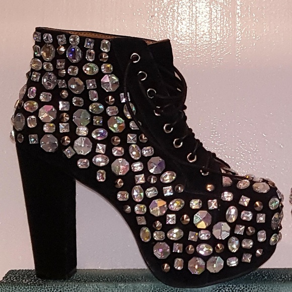 Jeffrey Campbell Shoes - JEFFREY CAMPBELL BLACK SUEDE LITA ROYAL BOOTS 8M